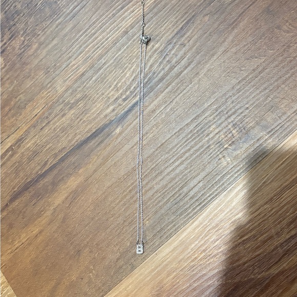Elegant B Silver Necklace - Picture 2 of 3
